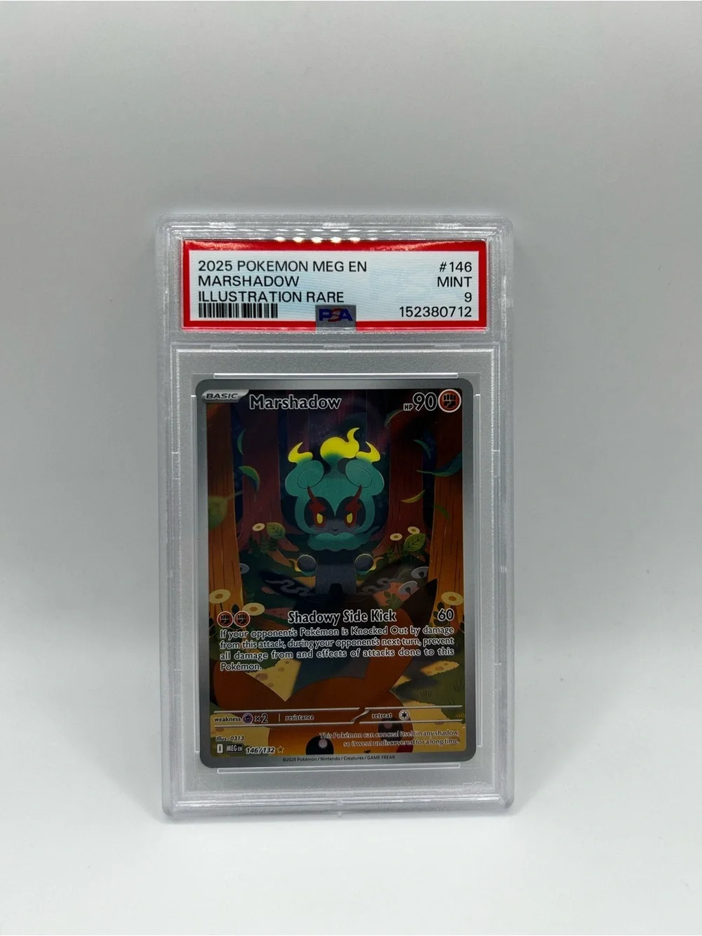Pokemon Marshadow Illustration Rare PSA 9 Graded Card - 2025 MEG EN